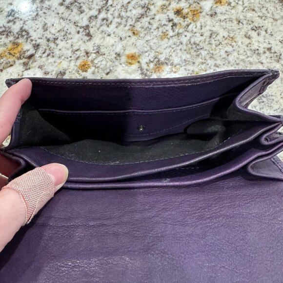 Alex and Ani leather embossed leather wallet - Deep Purple - Picture 7 of 8